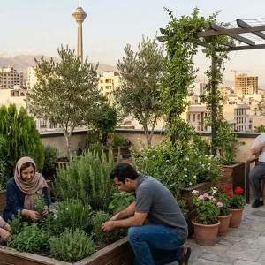 روف گاردن در تهران با بهترین گیاهان